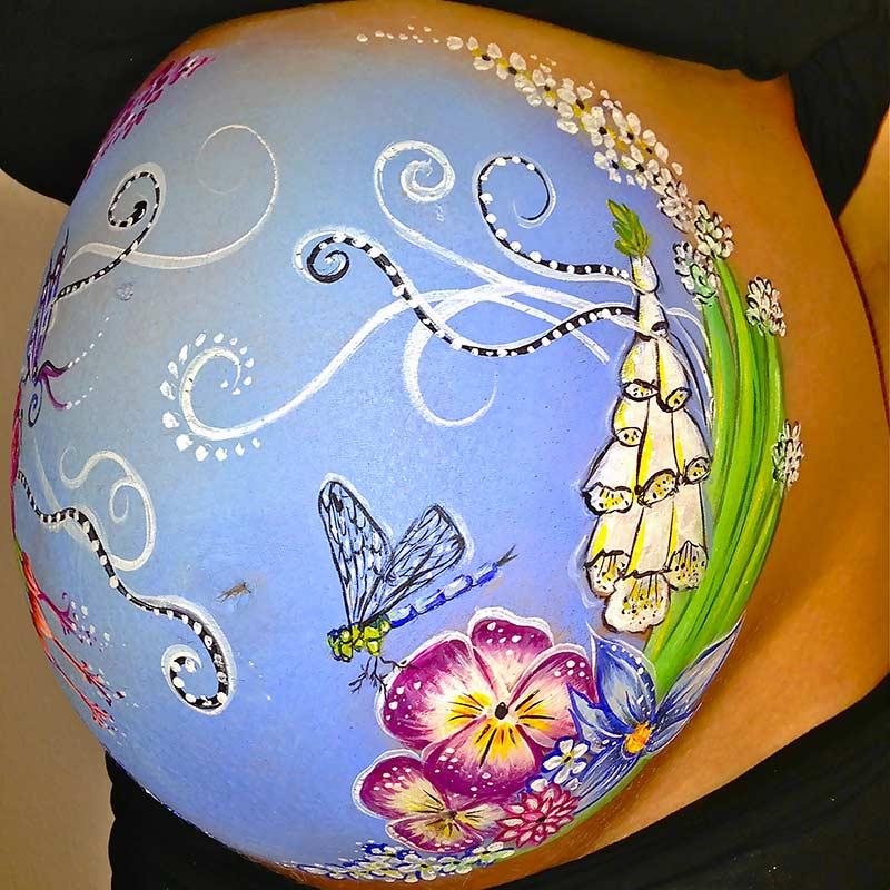 Belly Painting Schmetterling
