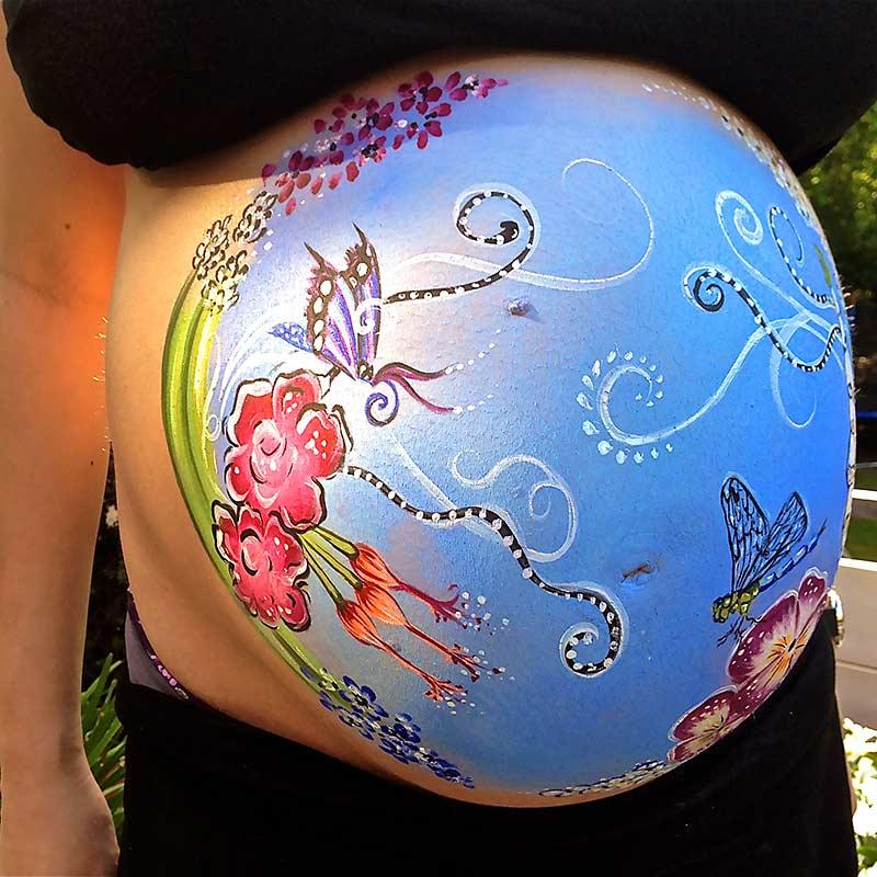 Belly Painting Schmetterling