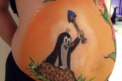 Belly Painting Maulwurf