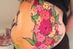 12 Belly Painting Blumen